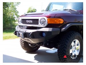 Toyota FJ Cruiser Stealth Front Winch Bumper - Raw Steel WARN M8000 Or 9.5xp
